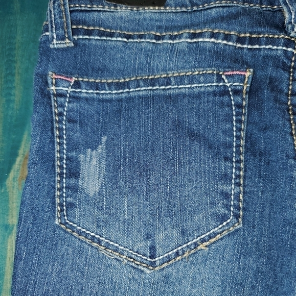 Skinny jeans with kittens embroidered on knees NEW size 5 - Picture 8 of 9